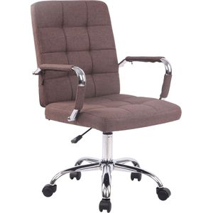 Moderne bureaustoel bruin - Stof - Ergonomische stoel - Office chair - Verstelbaar - Voor volwassenen