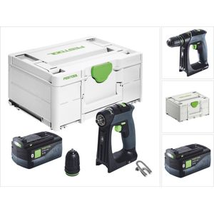 Festool CXS 18 accuboormachine 18 V 40 Nm borstelloos + 1x accu 5.0 Ah + systainer - zonder oplader