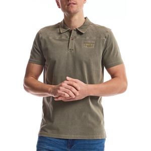 Twinlife - Polo Korte mouw - Heren - L - Olijf - Katoen - TW42610