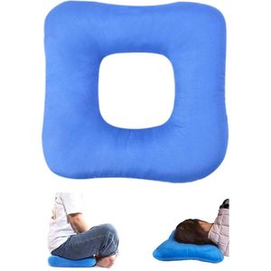 TRANKIELO® - Orthopedisch Rolstoelkussen – Ademend Zitkussen met Centraal Gat – Comfortabel Donutkussen – Antidecubitus Stuitbeenkussen