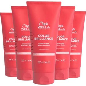 Wella Invigo Color Brilliance Conditioner Gekleurd & Fijn Haar - 5 Stuks - Voordeelverpakking