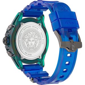 Versace Icon Active VEZ701122 Horloge - Kunststof - Blauw - Ø 44 mm