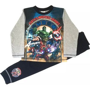 Marvel Avengers - Pyjama - blauw met grijs - Maat 104/110