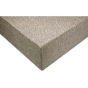 Zohome Lino Hoeslaken - Eenpersoons - Katoen - 90x210-220cm - Taupe