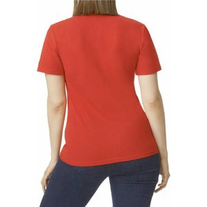 Gildan Damespolo Softstyle Dubbele piqué GI64800L - Red - S
