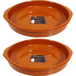 Set van 3x stuks grote tapas ovenschaal/serveerschaal Alicante met handvatten 32 cm - Tapas serveerschalen/borden/ovenschalen