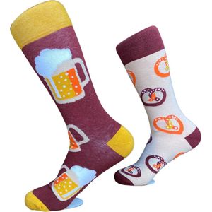 Onfeet - missmatch - sokken - pils - pretzels - katoen