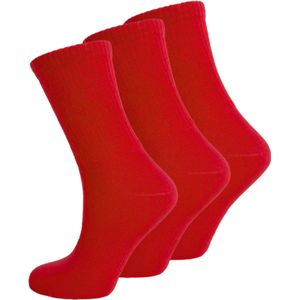 3 paar Naadloze damessokken - Rood - Maat 36-40 (Onesize)