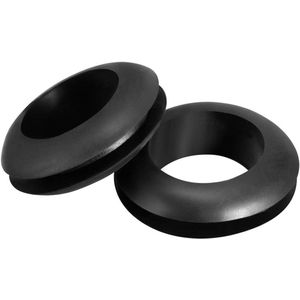 300 stuks rubberen draadbescherming met oliebestendigheid en 10 mm montagediameter in het zwart - 100 stuks - Bescherming voor draden