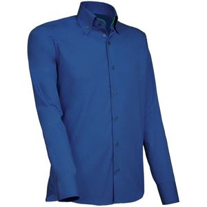 Giovanni Capraro 916-55 Heren Shirt 55/45% Katoen/Polyester | Let op: KORTE MOUW!! | Maat L