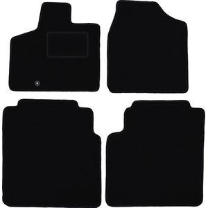 Zwarte velours vloermatten voor: Dodge Caravan IV minivan (2008-2016)