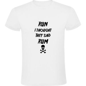 Run I thought they said Rum Heren T-shirt | drank | alcohol | grappig