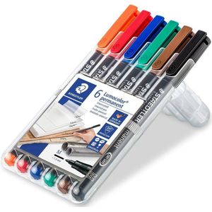 STAEDTLER Lumocolor permanent universele pen M 317 - Box 6 kleuren