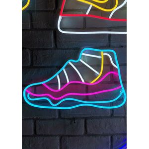 OHNO Neon Verlichting Sneaker - Neon Lamp - Wandlamp - Decoratie - Led - Verlichting - Lamp - Nachtlampje - Mancave - Neon Party - Wandecoratie woonkamer - Wandlamp binnen - Lampen - Neon - Led Verlichting - Wit, Blauw, Geel, Paars