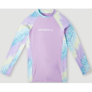 O'Neill - UV-Zwemshirt met lange mouwen voor meisjes - UPF50+ - Printed Skin - Blue Tie Dye - maat 8 (133-141CM)