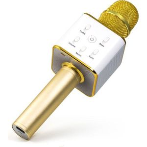 Technaxx BT-X31 Karaoke microfoon en stereo Bluetooth luidspreker Goud, Wit