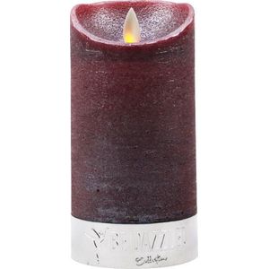 Peha Stompkaars Magic Flame Led 7,5 X 15 Cm Wax Wijnrood