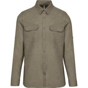 Kariban Overhemd safari lange mouwen K590 - Light khaki - L