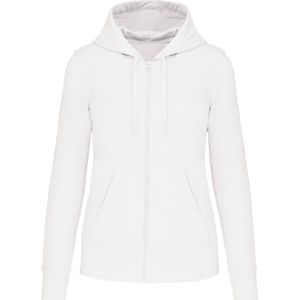 Kariban Ecologische damessweater met capuchon en ritssluiting K4031 - White - XXL