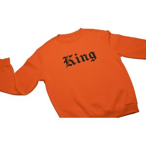 Koningsdag - King Sweater - Oranje - Koningsdag Trui / Sweater / Kleding Voor Unisex - Maat XXL