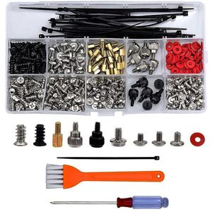 PC Screw Set for Motherboards Chassis Hard Drives with Cable Tie Brush and Screwdriver 362 Pieces