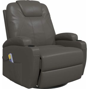 vidaXL - Massagestoel - Antracietkleurig - Schommelend - Kunstleer