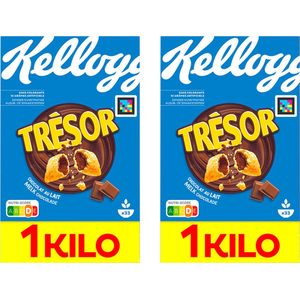 Kellogg's Trésor ontbijtgranen - melkchocolade - 1000g x 2