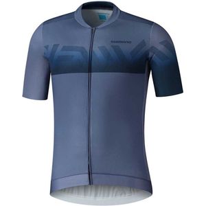 Shimano Kita Jersey Met Korte Mouwen Blauw L Man