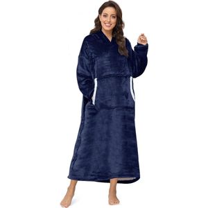 Oversized hoodie-deken voor dames, oversized, sherpa dekentrui, zacht, super warm, comfortabele trui-deken met mouwen en capuchon, voor dames en heren, uniseks