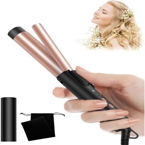 Gsedaox-Krultang-Automatische krultang-Haarkruller-Golvenkrultang-25 mm-Roze,Zwart