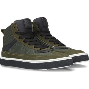 Jochie & Freaks Tijn Hoge sneakers - Jongens - Groen - Maat 29