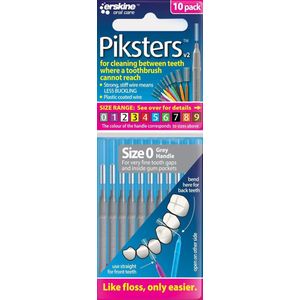Piksters Ragers Maat 0 Grijs 1,7 mm - 10 stuks