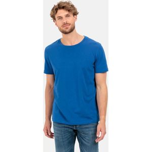 camel active T-shirt met korte mouwen gemaakt van Organic Cotton - Maat menswear-L - Blauw