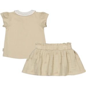 Levv baby meisjes set Shirt met Rokje met romper broekje maat 62