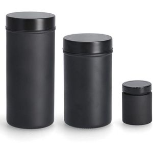 Zeller - Beschrijfbare Voorraadpot - Zwart - 1.2 L