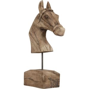 Light & Living Ornament op voet Horse - Hout - 25x14x48cm - Landelijk