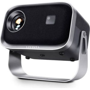 Livista Smart Beamer 4K - Bluetooth - Wifi - Android - Airplay - Projector Scherm - Mini Beamer - Home cinema - Draagbaar - Grijs