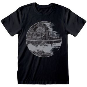 Star Wars Death Star Heren T-shirt - zwart - XL