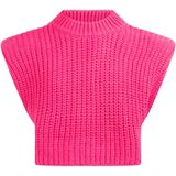 myMo - Grofgebreide Truivest - Zacht Garenmix - Ronde Hals - Cropped Pasvorm