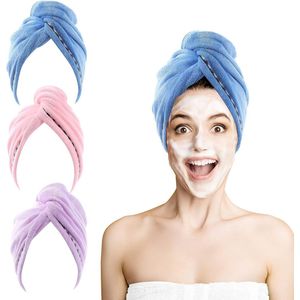 JGS ® Superabsorberende en Snel Droogbare Microvezel Haartulband Handdoeken Set van 3 voor Alle Haartypes
