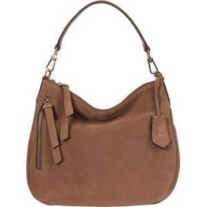 abro Leren Schoudertas Leather Adria Hobo Juna Camel Bruine