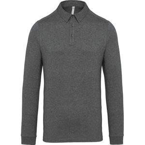 Kariban Herenpolo lange mouwen van jersey K264 - Grey Heather - 3XL