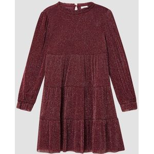 s.Oliver - Glinsterende Jurk - Jersey - Met Ruches