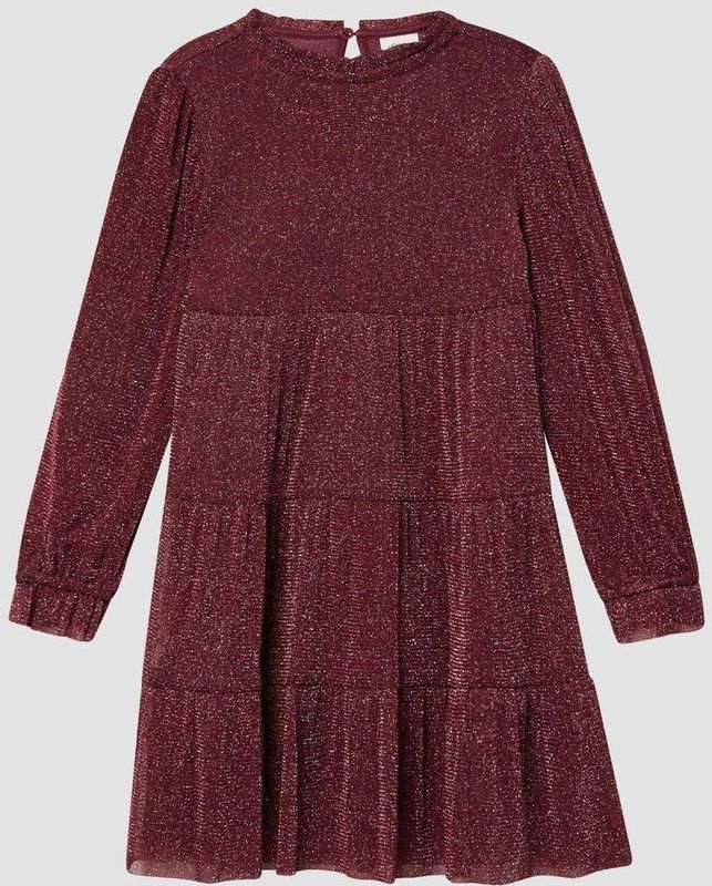 s.Oliver - Glinsterende Jurk - Jersey - Met Ruches