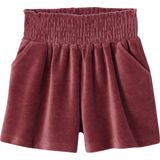 Fluwelen Meisjesshort - Pruim - Met Smokwerk - Korte Broeken