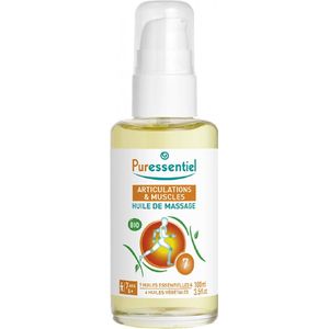 Massage Olie - Spierinspanning - 6 Essentiële Bio-Oliën - 4 Plantaardige Bio-Oliën