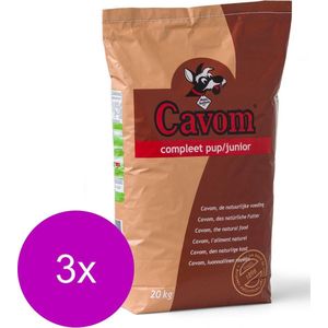 Cavom Compleet Pup/Junior - Rund & Vlees - Hondenvoer - 3 x 20 kg