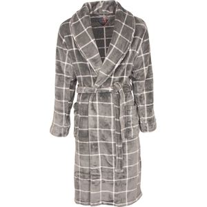 Paul Hopkins Heren Badjas - Fleece - Kamerjas - Grijs - Maat M