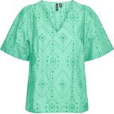 Vero Moda - Vmuline V-neck Top - T-shirt - Jade Cream