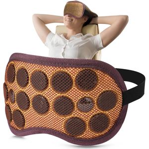 Ademend Slaapmasker met Drukpunt Massage - Oogbedekking voor Ontspanning en Sneller Slapen (Zwart)